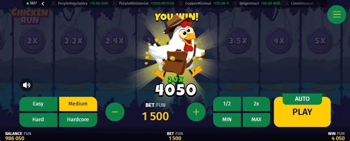 Juego Chicken Run